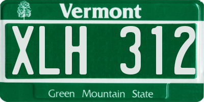 VT license plate XLH312