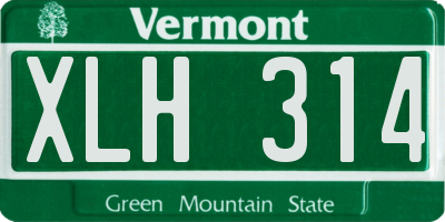 VT license plate XLH314