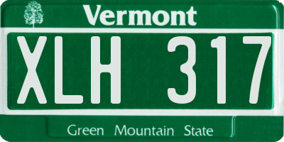 VT license plate XLH317