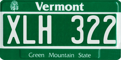 VT license plate XLH322