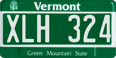 VT license plate XLH324