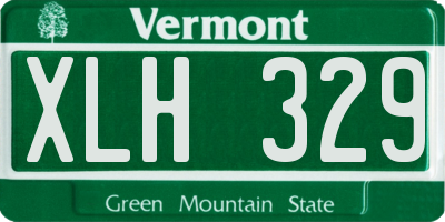 VT license plate XLH329