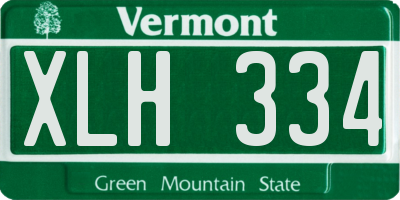 VT license plate XLH334