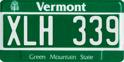 VT license plate XLH339