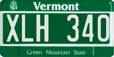 VT license plate XLH340
