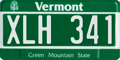 VT license plate XLH341