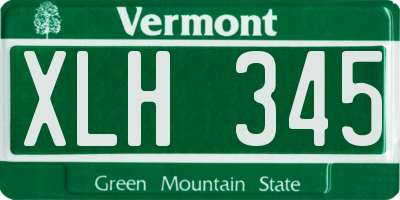 VT license plate XLH345