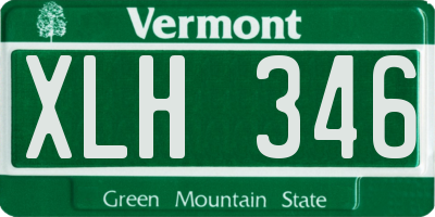 VT license plate XLH346