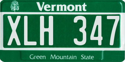 VT license plate XLH347