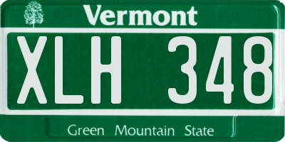 VT license plate XLH348