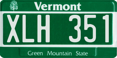 VT license plate XLH351
