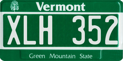 VT license plate XLH352