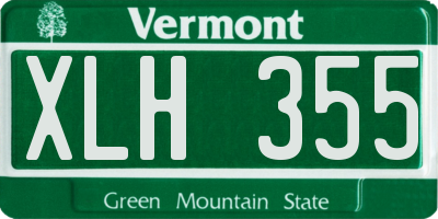 VT license plate XLH355