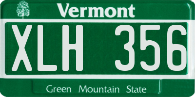 VT license plate XLH356