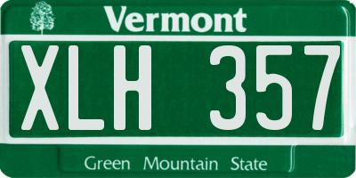 VT license plate XLH357