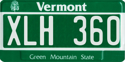 VT license plate XLH360
