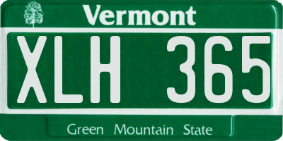 VT license plate XLH365