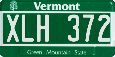 VT license plate XLH372