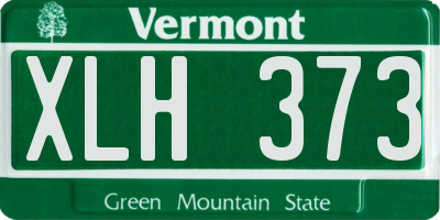VT license plate XLH373