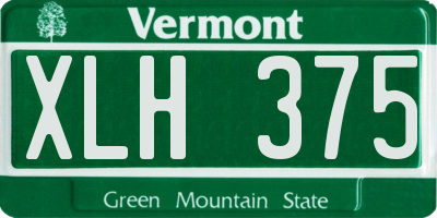 VT license plate XLH375