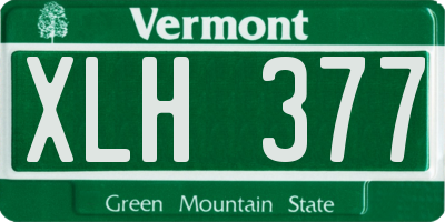 VT license plate XLH377
