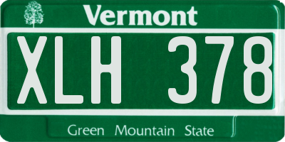 VT license plate XLH378