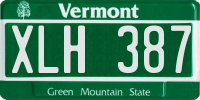 VT license plate XLH387