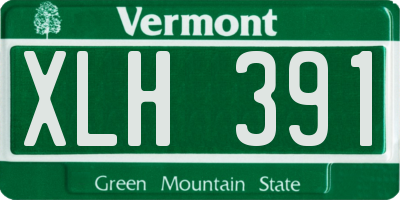 VT license plate XLH391