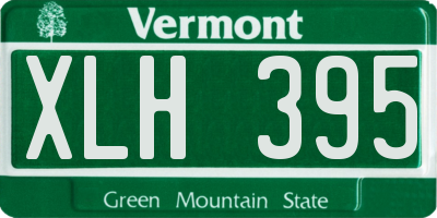 VT license plate XLH395