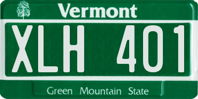 VT license plate XLH401