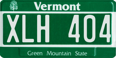 VT license plate XLH404