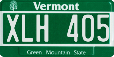 VT license plate XLH405