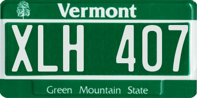 VT license plate XLH407