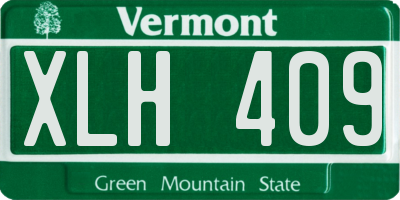 VT license plate XLH409