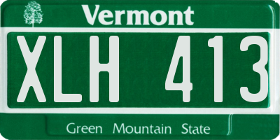 VT license plate XLH413