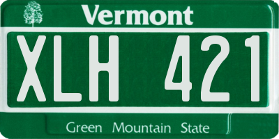 VT license plate XLH421