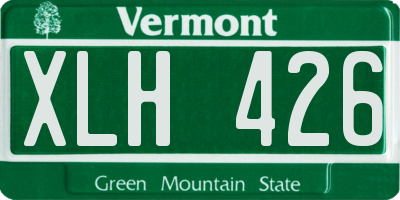 VT license plate XLH426