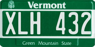 VT license plate XLH432