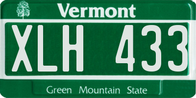 VT license plate XLH433