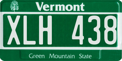 VT license plate XLH438