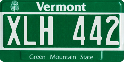 VT license plate XLH442