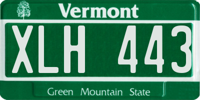 VT license plate XLH443