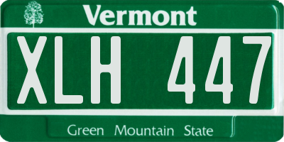 VT license plate XLH447