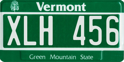 VT license plate XLH456