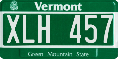 VT license plate XLH457