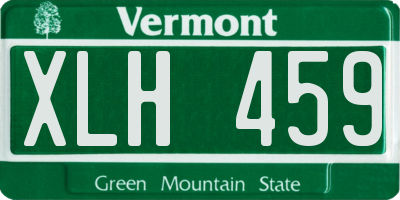 VT license plate XLH459