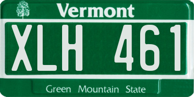 VT license plate XLH461