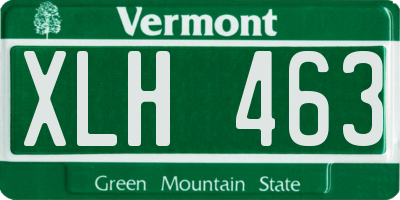 VT license plate XLH463
