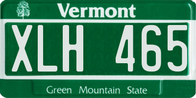 VT license plate XLH465