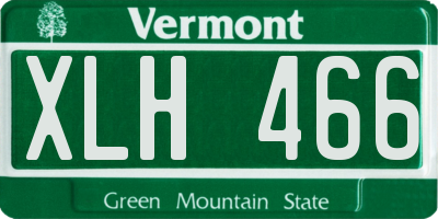 VT license plate XLH466